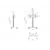 Multibrackets M Motorized Public Floorstand Single Pillar 170 HD 60 kg kandevõime 32-75 tolli