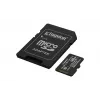 MicroSDXC välkmälukaart Kingston 128 GB Industrial C10 A1 pSLC UHS-I, 100 MB/s lugemine, 80 MB/s kirjutamine, V30/U3, must + SD-adapter