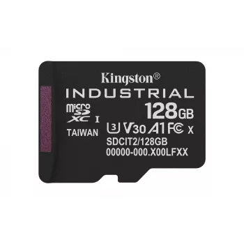 Kingston Technology 128GB microSDXC Industrial C10 A1 pSLC Card üksikpakend w/o Adapter