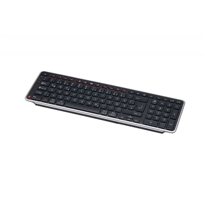 Contour Design Balance klaviatuur DE, juhtmevaba, täissuuruses (100%), Raadioühendus + USB, Kääritüüpi klahvilüliti, QWERTZ, Must