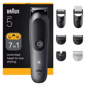 Braun AIO5520 juukselõikus- ja habemetrimmer Must, Hall 14 Liitiumioon (Li-Ion)