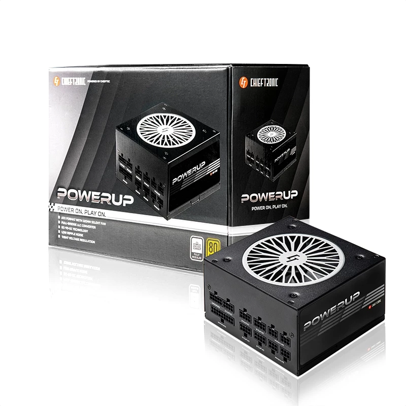 Chieftec PowerUp GPX-850FC toiteplokk 850 W 20+4 pin ATX ATX Must