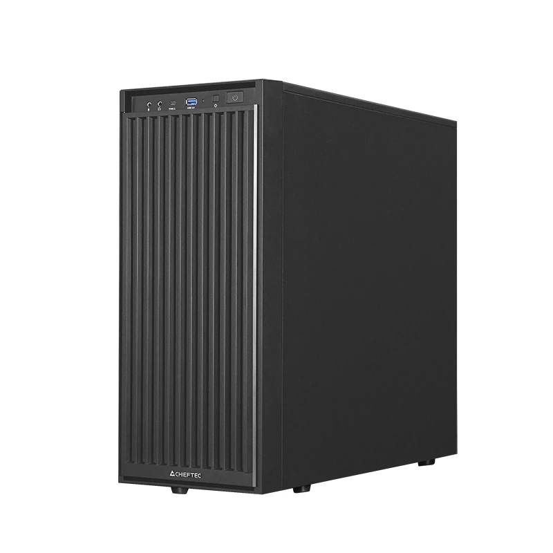 Arvutikorpus CHIEFTEC BW-01B-OP Midi Tower ATX/ITX, toetab 6×3.5 tolli + 4×2.5 tolli, 2×5.25 tolli, taga 1×120 mm, SGCC, must, 200×510×465 mm