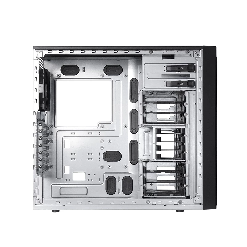 Arvutikorpus CHIEFTEC BW-01B-OP Midi Tower ATX/ITX, toetab 6×3.5 tolli + 4×2.5 tolli, 2×5.25 tolli, taga 1×120 mm, SGCC, must, 200×510×465 mm