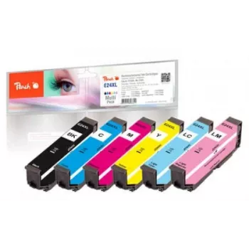 Peach PI200-293 tindikassett 6 tk Ühilduv Must, Tsüaan, Heletsüaan, Helemagenta, magenta, Kollane