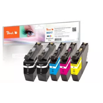Peach PI500-225 tindiprinteri kassett 5 tk Ühilduv Standardmahuga Must, Tsüaan, magenta, Kollane