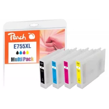 Peach PI200-724 tindikassett 4 tk Ühilduv Suur (XL) maht Must, Tsüaan, magenta, Kollane