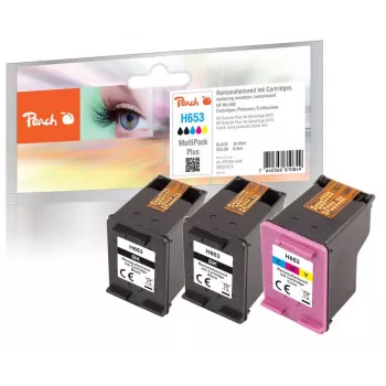 Peach PI300-1046 tindikassett 3 tk ühilduv Standardtootlikkusega must, tsüaan, magenta, kollane