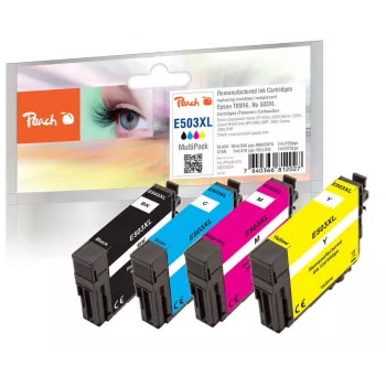 Peach PI200-970 tindikassett 4 tk ühilduv Suure (XL) tootlikkusega must, tsüaan, magenta, kollane