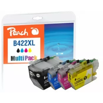 Peach PI500-383 tindikassett 4 tk Ühilduv Kõrge (XL) mahutavusega Must, Tsüaan, magenta, Kollane