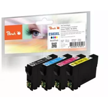 Peach PI200-994 tindikassett 4 tk Kompatiibel Kõrge (XL) saagisega Must, tsüaan, magenta, kollane