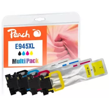 Peach PI200-796 tindikassett 4 tk Ühilduv Kõrge (XL) tootlusega must, tsüaan, magenta, kollane