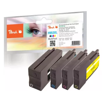 Peach PI300-932 tindikassett 4 tk ühilduv Suure (XL) tootlikkusega must, tsüaan, magenta, kollane