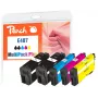 Peach PI200-938 tindikassett 5 tk ühilduv must, tsüaan, magenta, kollane