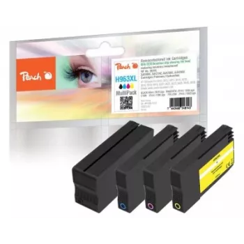 Peach PI300-1031 tindikassett 4 tk Ühilduv Kõrge (XL) tootlusega Must, Tsüaan, Roosa, Kollane