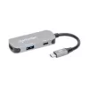 Manhattan USB-C dokk/jaotur, pordid (x3): HDMI, USB-A ja USB-C, toiteedastusega (PD) 100 W – vajab välist USB-C laadijat (ei kuulu komplekti). USB-toitega (välist toiteallikat pole vaja), kui PD ei kasutata, Alumiinium