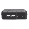 Manhattan KVM Switch Compact 4-Port, 4x USB-A, kaablid kaasas, helitugi, juhtige 4 arvutit ühe arvuti/hiire/ekraaniga, must, eluaegne garantii, karbis