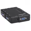 Manhattan KVM Switch Compact 4-Port, 4x USB-A, kaablid kaasas, helitugi, juhtige 4 arvutit ühe arvuti/hiire/ekraaniga, must, eluaegne garantii, karbis