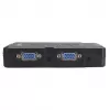 Manhattan KVM Switch Compact 4-Port, 4x USB-A, kaablid kaasas, helitugi, juhtige 4 arvutit ühe arvuti/hiire/ekraaniga, must, eluaegne garantii, karbis