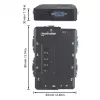 Manhattan KVM Switch Compact 4-Port, 4x USB-A, kaablid kaasas, helitugi, juhtige 4 arvutit ühe arvuti/hiire/ekraaniga, must, eluaegne garantii, karbis