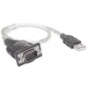 Manhattan USB-A jadaühenduse muundurikaabel, 45 cm, isane-isanele, jada/RS232/COM/DB9, Prolific PL-2303RA kiip, must/hõbedane kaabel, kolmeaastane garantii, samaväärne ICUSB232V2-ga