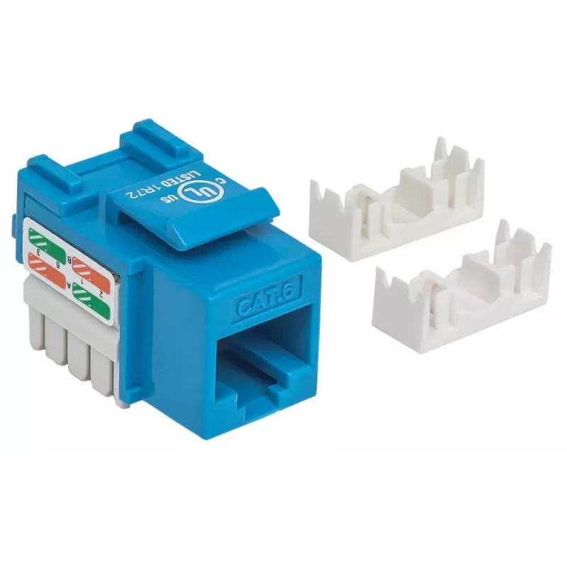 Intellinet Keystone Jack, Cat6, UTP, Punch-down, sinine, lame, sinine, RJ-45, emane, 22/26, Cat6
