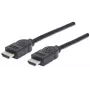 Manhattan HDMI 4K@30Hz kaabel, 1,8 m, sobib KÕIGIKS 1080p/HD ja enamikuks 4K kasutusteks (kontrollige oma süsteemi 4K spetsifikatsiooni, et olla kindel), Isane-Isane, Must, Ultra HD 4k x 2k, Eluaegne garantii, Kiire, Ekvivalentne HDMM6-le
