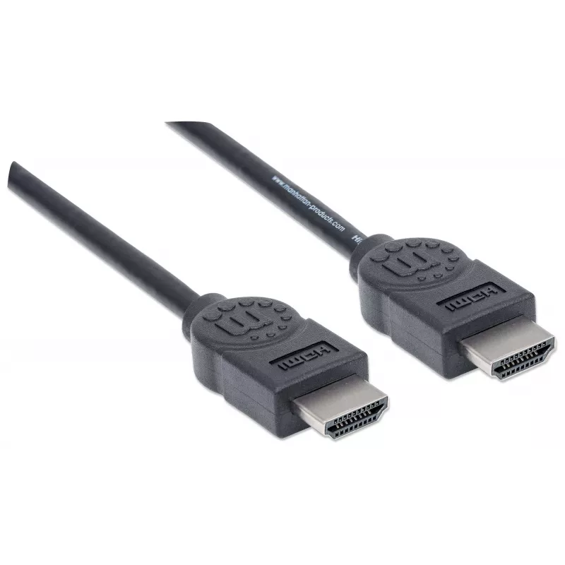 Manhattan HDMI 4K@30Hz kaabel, 1,8 m, sobib KÕIGIKS 1080p/HD ja enamikuks 4K kasutusteks (kontrollige oma süsteemi 4K spetsifikatsiooni, et olla kindel), Isane-Isane, Must, Ultra HD 4k x 2k, Eluaegne garantii, Kiire, Ekvivalentne HDMM6-le