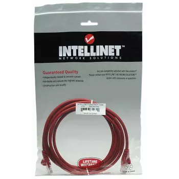 Intellinet võrgukaabel, Cat5e, 5 m, punane, CCA, U/UTP, PVC, RJ45, kullatud kontaktid, tõmblukuta kate, varustatud kaitsekattega, eluaegne garantii