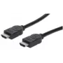 Manhattan HDMI 4K@30Hz kaabel Ethernetiga, 1m, sobib KÕIGIKS 1080p/HD ja enamikuks 4K rakendusteks (kontrollige oma süsteemi 4K spetsifikatsiooni, et olla kindel), Isane-Isane, Must, Ultra HD 4k x 2k, Eluaegne garantii, Kiire, Vastab HDMM1MHS-le