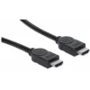 Manhattan HDMI 4K@30Hz kaabel Ethernetiga, 1m, sobib KÕIGIKS 1080p/HD ja enamikuks 4K rakendusteks (kontrollige oma süsteemi 4K spetsifikatsiooni, et olla kindel), Isane-Isane, Must, Ultra HD 4k x 2k, Eluaegne garantii, Kiire, Vastab HDMM1MHS-le