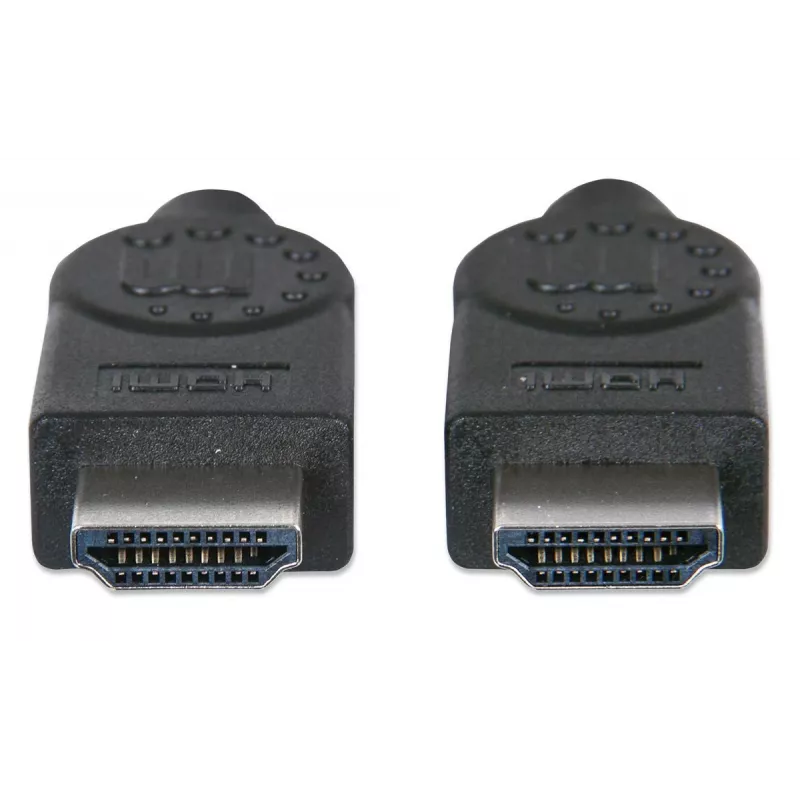Manhattan HDMI 4K@30Hz kaabel Ethernetiga, 1m, sobib KÕIGIKS 1080p/HD ja enamikuks 4K rakendusteks (kontrollige oma süsteemi 4K spetsifikatsiooni, et olla kindel), Isane-Isane, Must, Ultra HD 4k x 2k, Eluaegne garantii, Kiire, Vastab HDMM1MHS-le