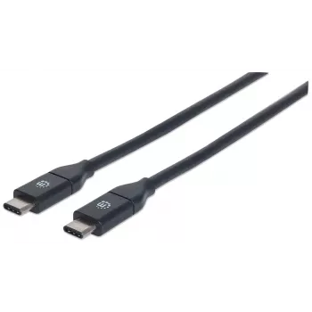Manhattan USB-C–USB-C kaabel, 1 m, isane–isane, must, 10 Gbps (USB 3.2 Gen2 ehk USB 3.1), 3 A (kiirlaadimine), SuperSpeed+ USB, eluaegne garantii, samaväärne tootega USB31CC1M