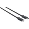 Manhattan USB-C–USB-C kaabel, 1 m, isane–isane, must, 10 Gbps (USB 3.2 Gen2 ehk USB 3.1), 3 A (kiirlaadimine), SuperSpeed+ USB, eluaegne garantii, samaväärne tootega USB31CC1M