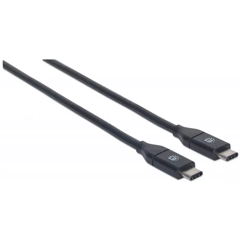 Manhattan USB-C–USB-C kaabel, 1 m, isane–isane, must, 10 Gbps (USB 3.2 Gen2 ehk USB 3.1), 3 A (kiirlaadimine), SuperSpeed+ USB, eluaegne garantii, samaväärne tootega USB31CC1M