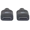 Manhattan USB-C–USB-C kaabel, 1 m, isane–isane, must, 10 Gbps (USB 3.2 Gen2 ehk USB 3.1), 3 A (kiirlaadimine), SuperSpeed+ USB, eluaegne garantii, samaväärne tootega USB31CC1M