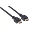 Manhattan HDMI 4K@60Hz kaabel Ethernetiga - CL3 reitinguga, 5m, sobib seina paigaldamiseks, kõikidele 4K ja 1080p/HD kasutustele - täiendamiseks või tuleviku tarbeks, pistik-pistik, must, Ultra HD 4k x 2k, eluaegne garantii, ülikiire