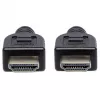 Manhattan HDMI 4K@60Hz kaabel Ethernetiga - CL3 reitinguga, 5m, sobib seina paigaldamiseks, kõikidele 4K ja 1080p/HD kasutustele - täiendamiseks või tuleviku tarbeks, pistik-pistik, must, Ultra HD 4k x 2k, eluaegne garantii, ülikiire