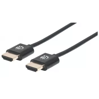 Manhattan HDMI-kaabel Ethernetiga (üliohuke), 4K@60Hz (Premium High Speed), 1,8 m, isane-isane, must, Ultra HD 4k x 2k, täielikult varjestatud, kullatud kontaktid, eluaegne garantii