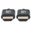 Manhattan HDMI-kaabel Ethernetiga (üliohuke), 4K@60Hz (Premium High Speed), 1,8 m, isane-isane, must, Ultra HD 4k x 2k, täielikult varjestatud, kullatud kontaktid, eluaegne garantii