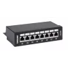 Intellinet patch-paneel, Cat6a, FTP, 8-pordiga, lauaarvuti, varjestatud, 90° ülalt sisenevad löökplokid, must