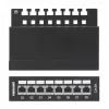 Intellinet patch-paneel, Cat6a, FTP, 8-pordiga, lauaarvuti, varjestatud, 90° ülalt sisenevad löökplokid, must