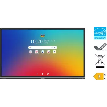 Viewsonic IFP7551 Ekraan interaktiivne tahvel 190,5 cm (75 inch) 3840 x 2160 pikslit Puutetundlik ekraan Must