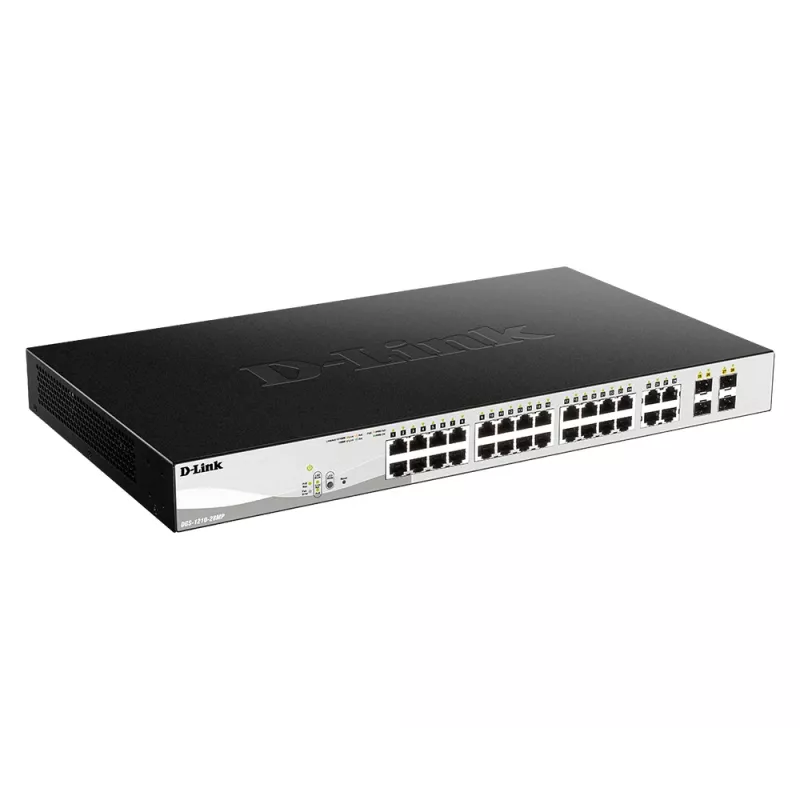 D-Link 28-pordine Gigabit PoE nutikalt hallatav kommutaator, sealhulgas 4 komboporti