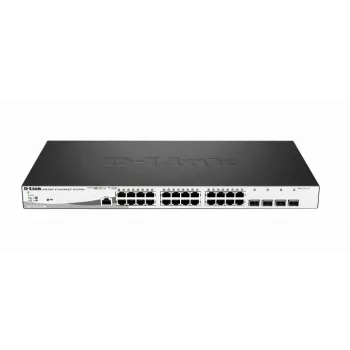 D-Link 28-pordiline Gigabit PoE+ nutikalt hallatav kommutaator, sealhulgas 4 x 100/1000Mbps Combo-porti