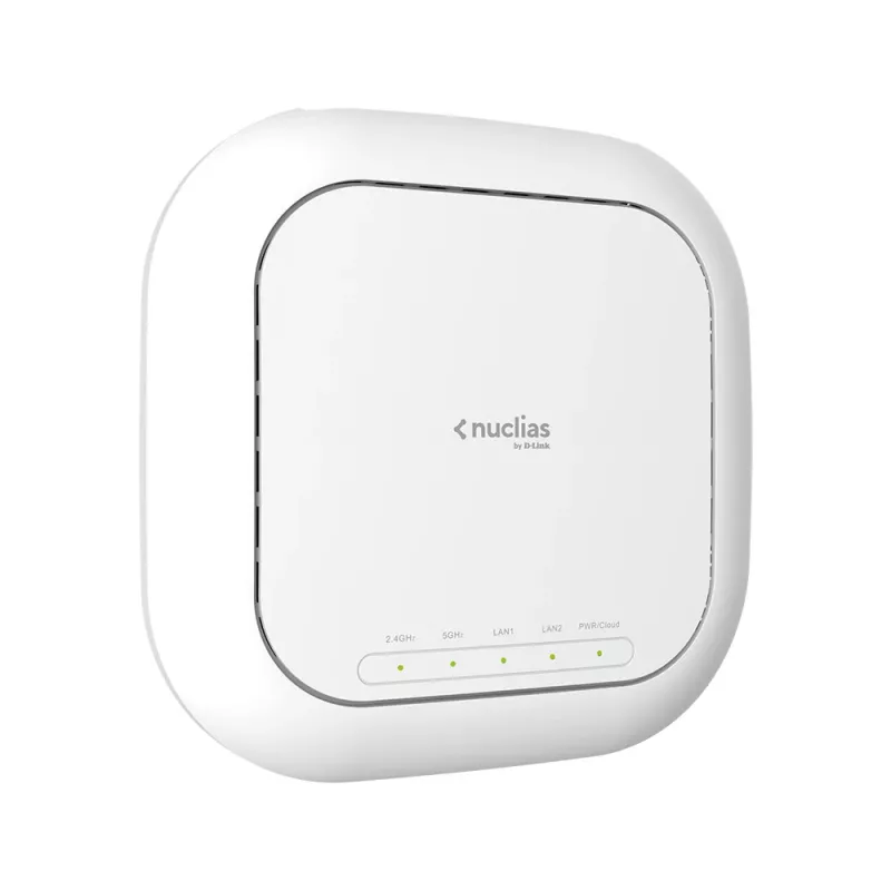 D-Link Wireless AC1900 Wave2 Nuclias pöörduspunkt, 2,4 GHz, 5 GHz, 1900 Mbit/s, SSID, WPA, WPA-Enterprise, WPA-PSK, WPA2-Enterprise, WPA2-PSK, WPA3, WPA3-PSK, 10,100,1000 Mbit/s
