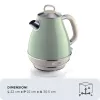 Ariete 2869 Vintage elektriline veekeetja, roostevaba teras, 1,7 L, automaatne väljalülitus, 2000 W, vee, tee ja ürdijookide jaoks, pastellroheline