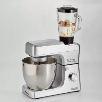 Ariete 1598 Gourmet Professional 7L Metal - planetaarsegisti koos blenderiga - roostevabast terasest kauss - 7 L - klaaskann - 1200 W - 6 kiirust