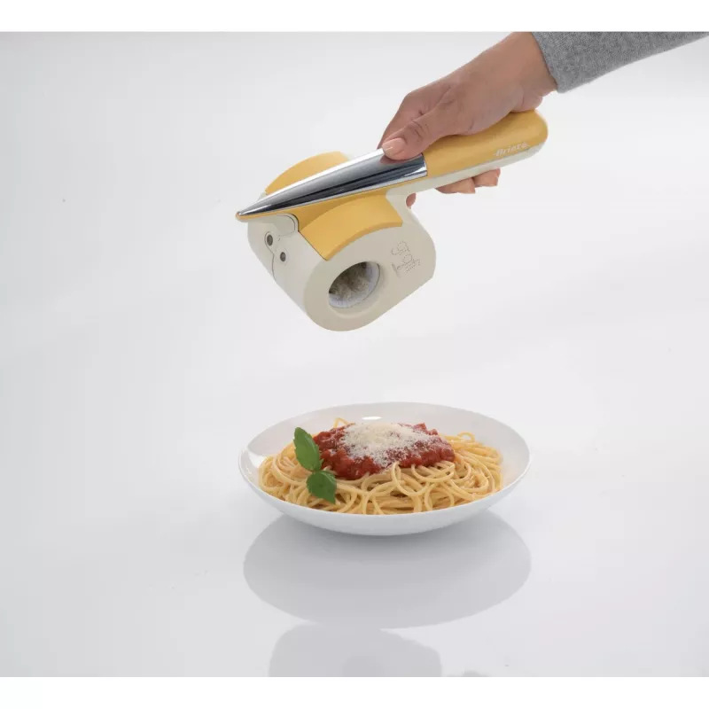 Ariete 457 Gratì Waterproof - Veekindel elektriline riiv - Juhtmevaba - Pestav voolava vee all - 2 roostevaba terasest rulli - Valge ja kollane
