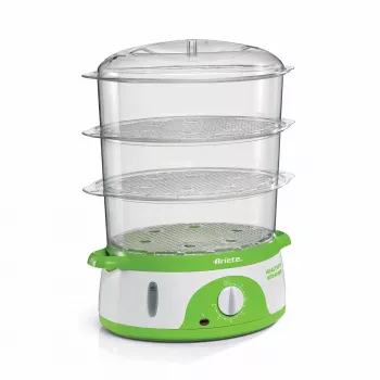 Ariete 911 Healthy Steam - elektriauruti - 3 korvi - riisianum - taimer 60 min - 800 vatti - 9 liitrit - valge ja roheline